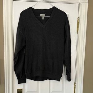 Men's Black V-Neck Sweater